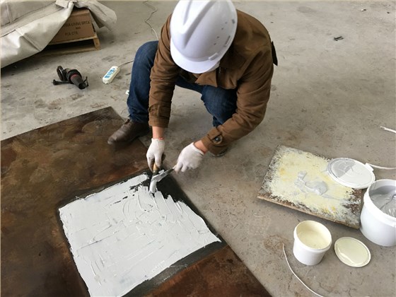 expoxy resin applied in steel plate