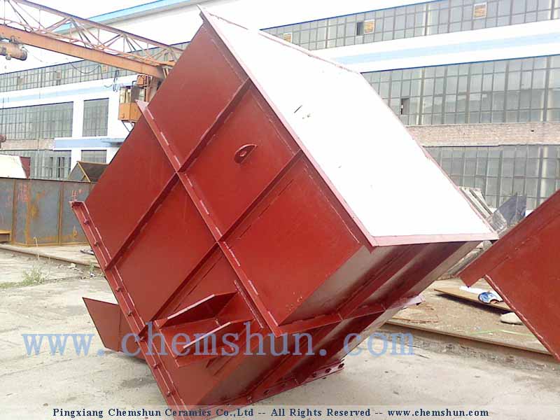 chemshun hopper lined alumina ceramics 