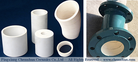 Chemshun alumina ceramic tube lined steel pipe