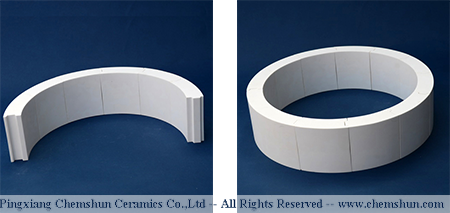 Chemshun wear resistant curved tile liner 
