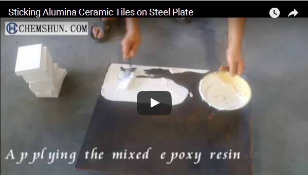 Sticking Alumina Ceramic Tiles on Steel Plate